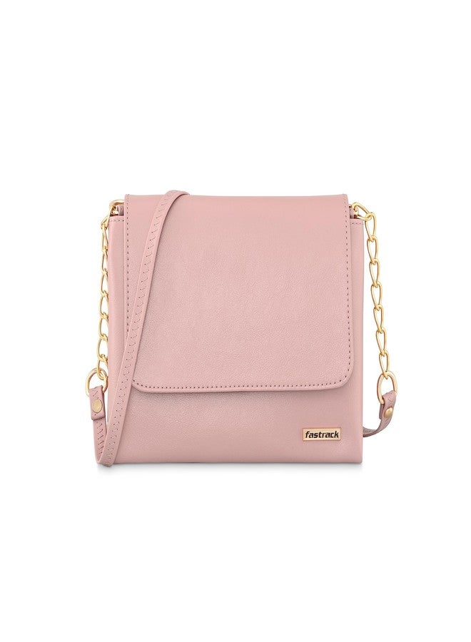 Fastrack PU Structured Sling Bag for Women, Girls and Ladies | Comes with Half Chain Sling Straps | Ladies Purse Handbag - Image 1